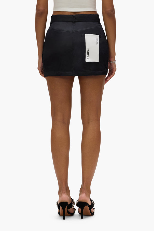 Purple Brand Nylon Woven Skirt Black