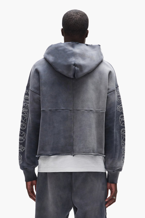 Purple Brand Outline Hoodie Black