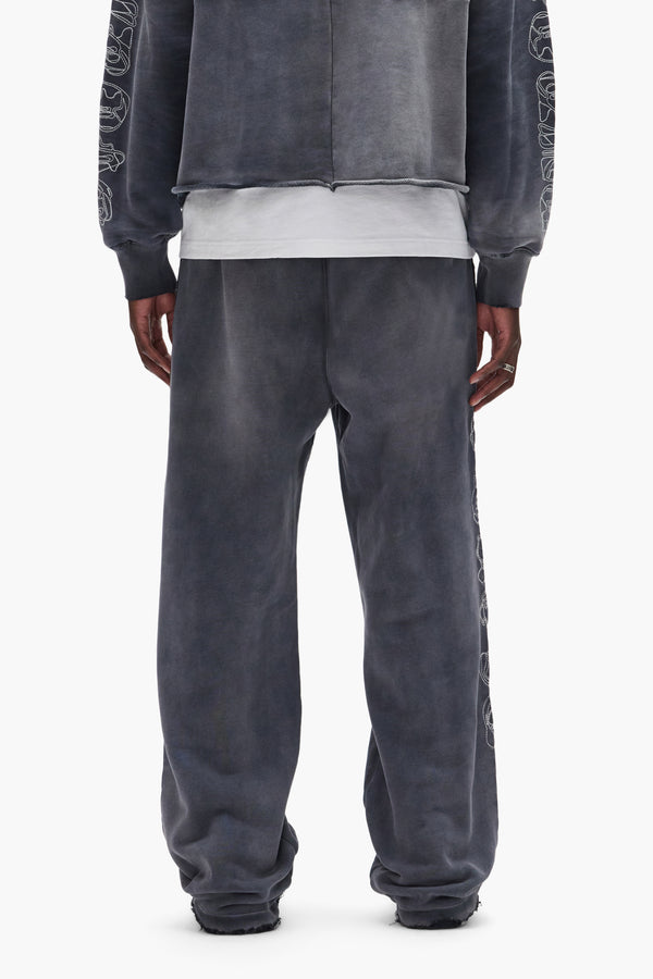 Purple Brand Outline Sweatpant Black