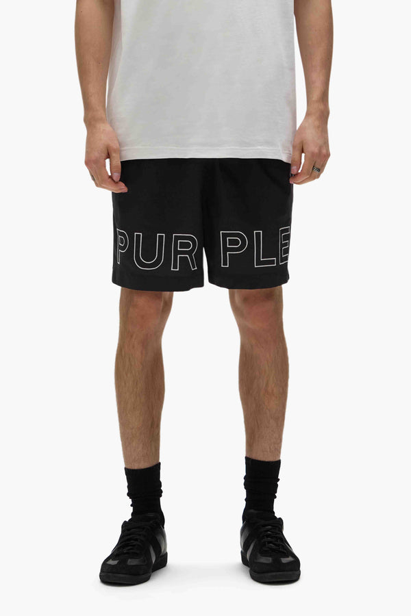 purple brand Outline Swim Shorts Black