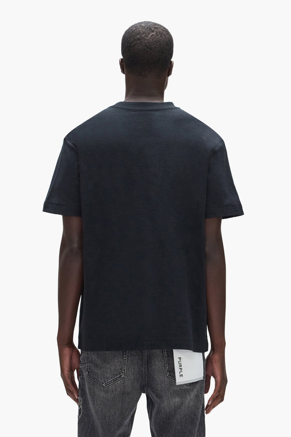 Purple Brand Outline Tee Black