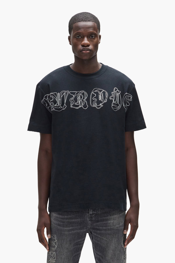 purple brand Outline Tee Black