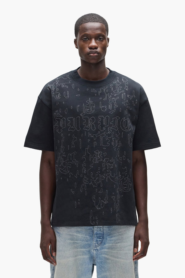 purple brand Outlines Tee Black