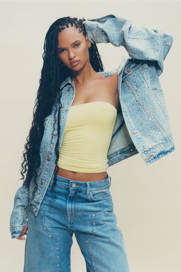 Purple Brand Oversized Jacket Crystal Light Indigo