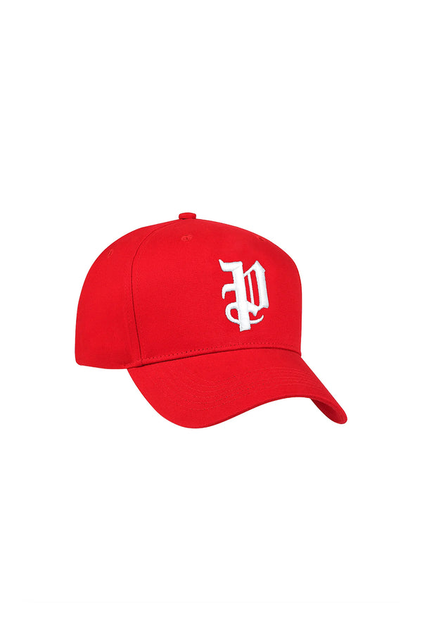 Purple Brand P Logo Hat Red
