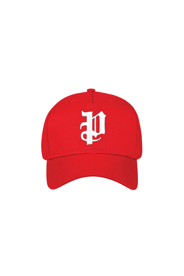 purple brand P Logo Hat Red