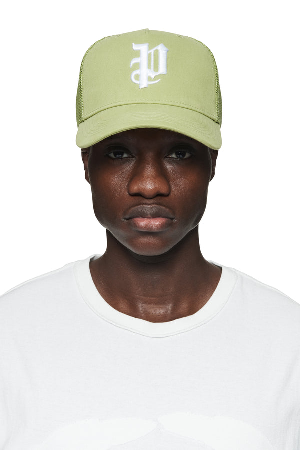 Purple Brand P Logo Trucker Hat Green