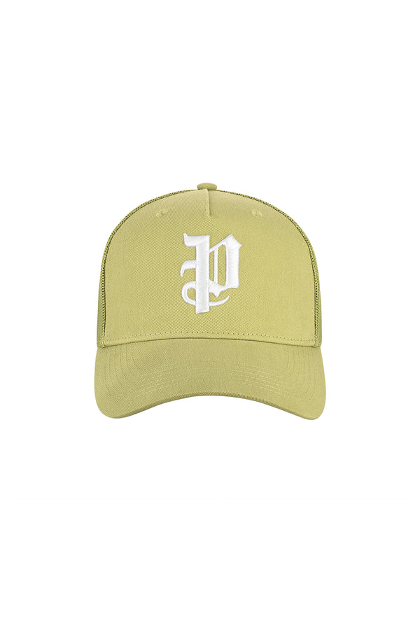 purple brand P Logo Trucker Hat Green