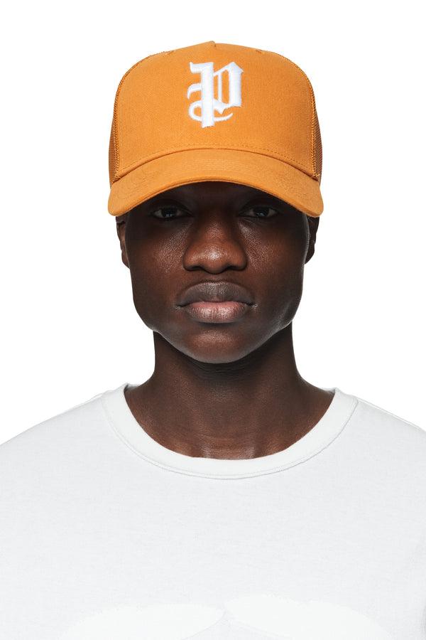 Purple Brand P Logo Trucker Hat Orange
