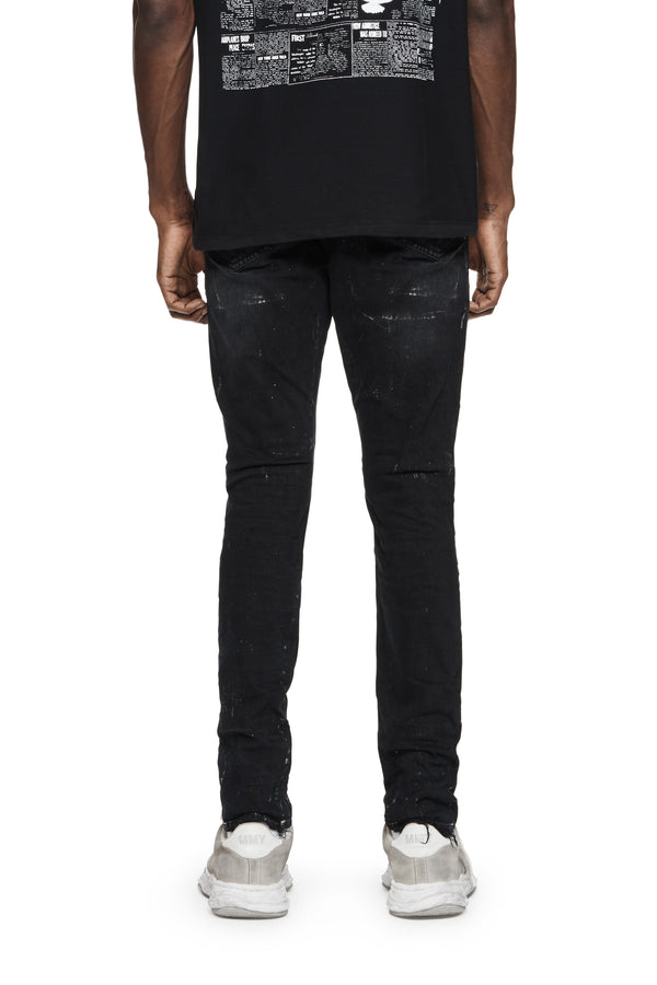 Purple Brand P001 Black Wash Metallic Silver Black