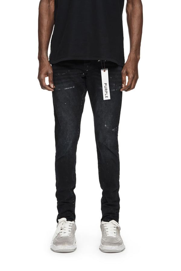 purple brand P001 Black Wash Metallic Silver Black