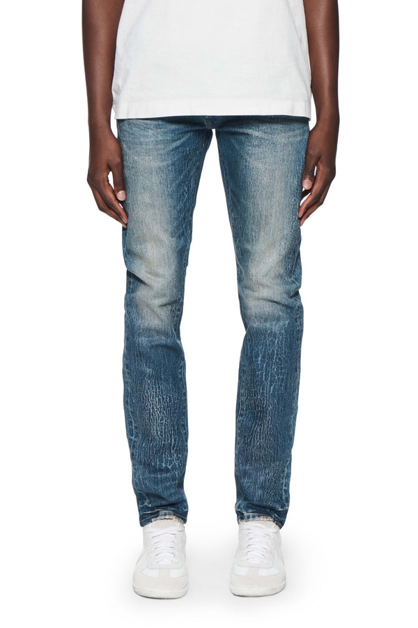 purple brand P001 Crackle Coated Mid Indigo