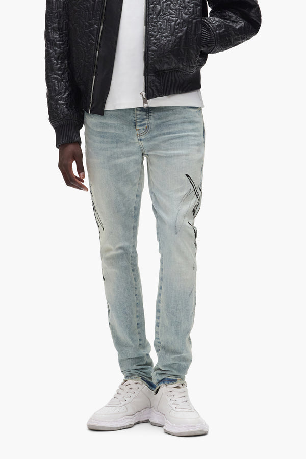 Purple Brand P001 Double Script Light Indigo