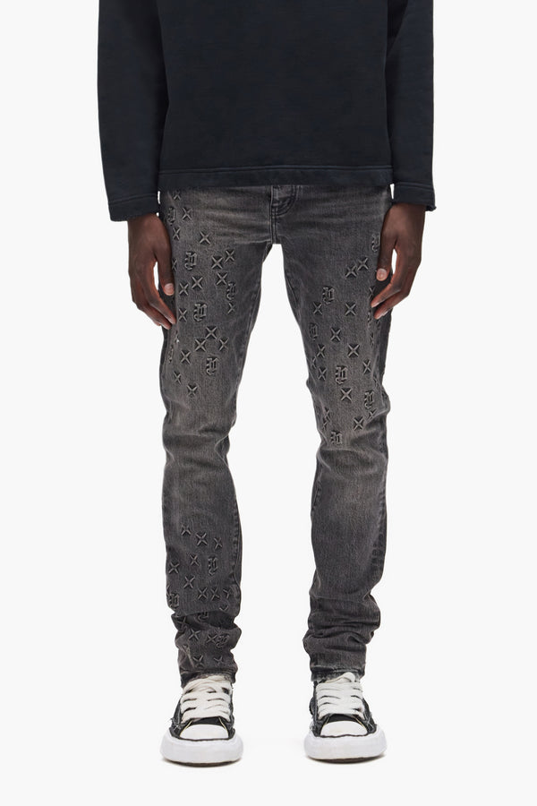 purple brand P001 Embossed Black