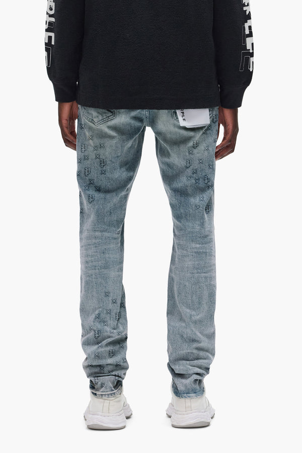 Purple Brand P001 Embossed Mid Indigo