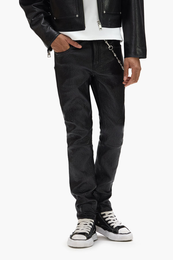 Purple Brand P001 Leather Pant Black