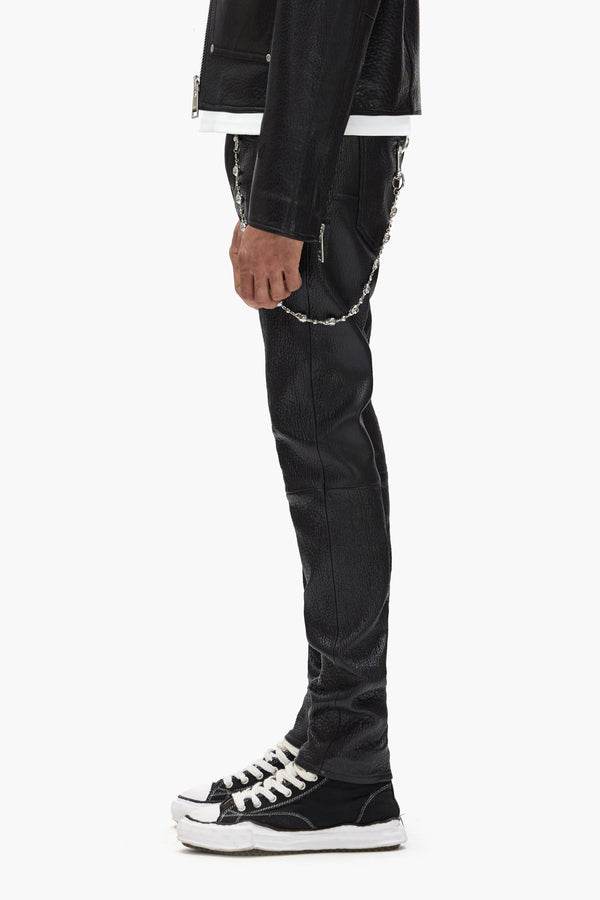 Purple Brand P001 Leather Pant Black