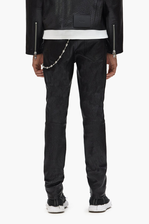 Purple Brand P001 Leather Pant Black