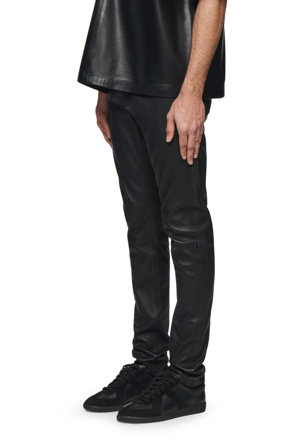 Purple Brand P001 Leather Pant Black