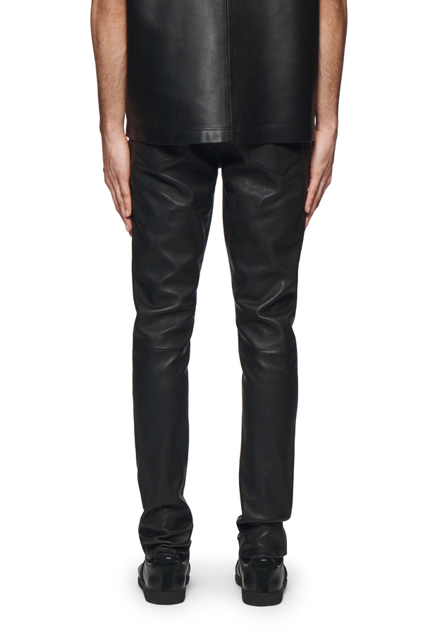 Purple Brand P001 Leather Pant Black