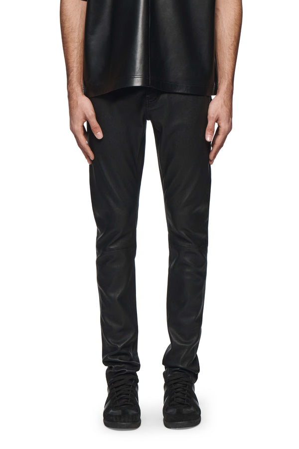 purple brand P001 Leather Pant Black