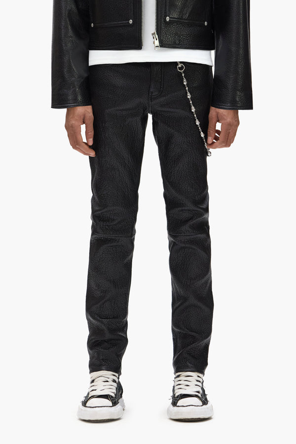 purple brand P001 Leather Pant Black