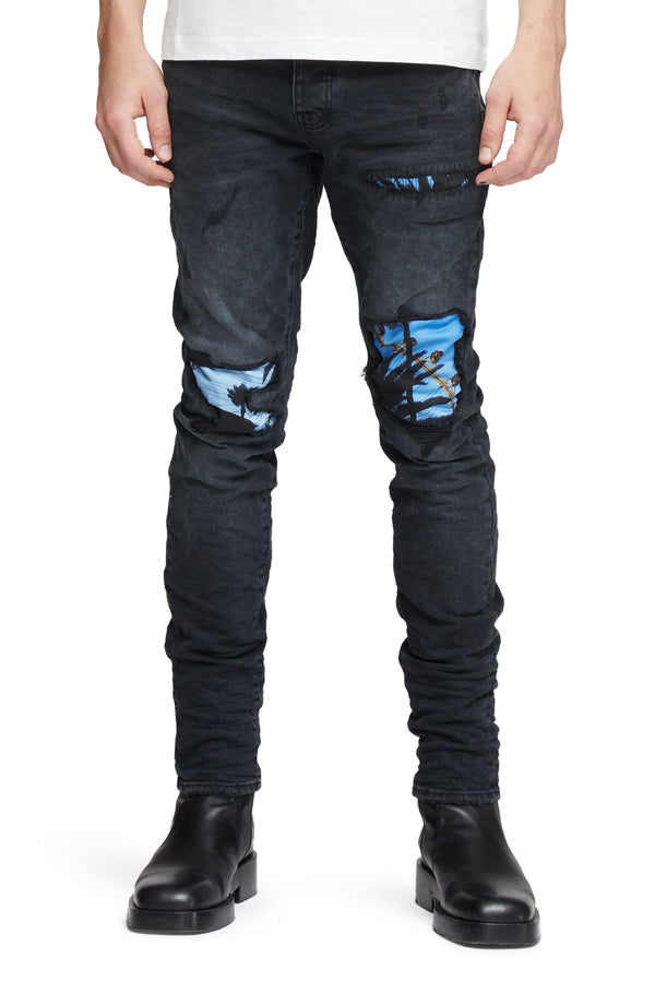 purple brand P001 Purple X Blue Sky Jeans Black