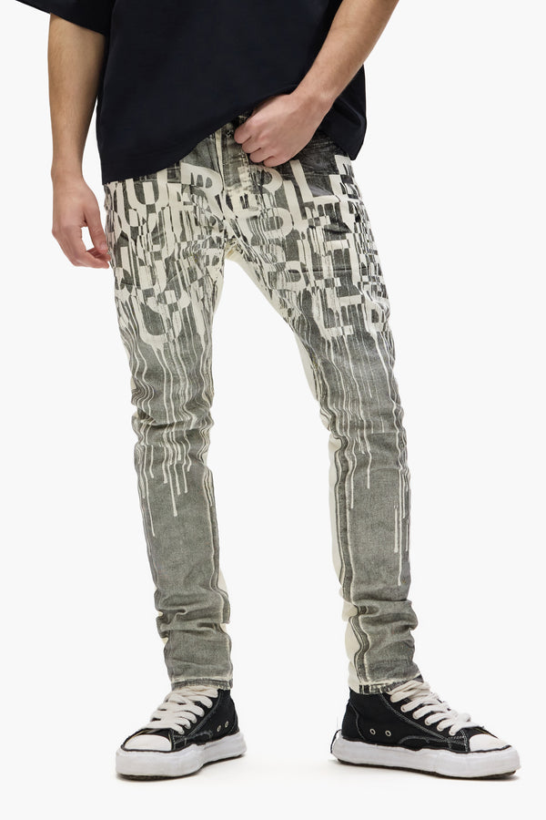 Purple Brand P001 Reverse Black Foil Off White