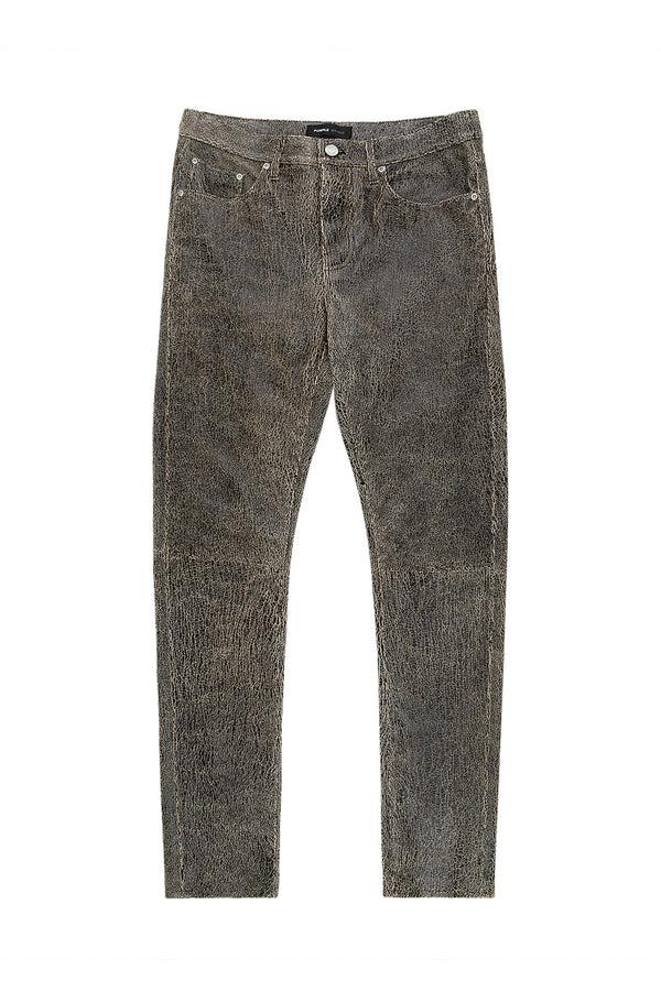 Purple Brand P001 Slim Fit Leather Pant Black