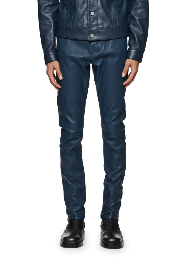 purple brand P001 Stretch Leather Navy