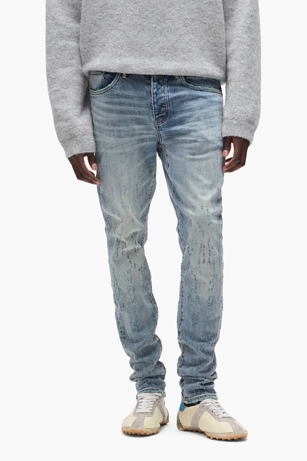 Purple Brand P001 Weft Buckshot Mid Indigo