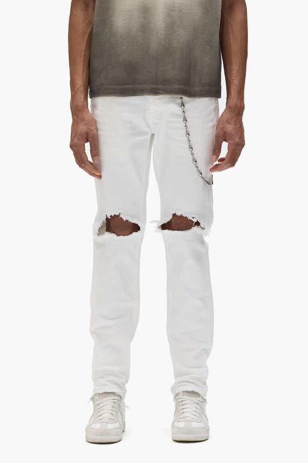 purple brand P001 White Distress Light Indigo