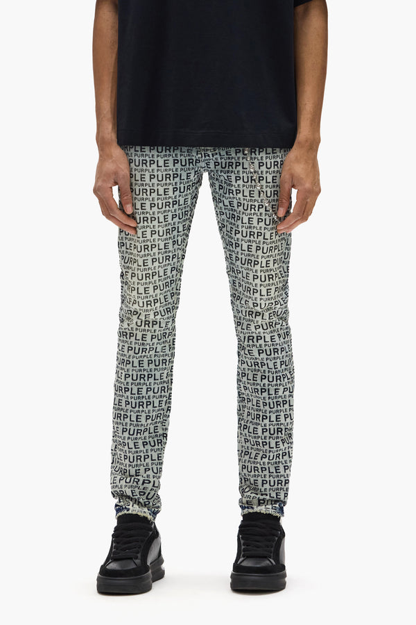 purple brand P001 Wordmark Flock Light Indigo