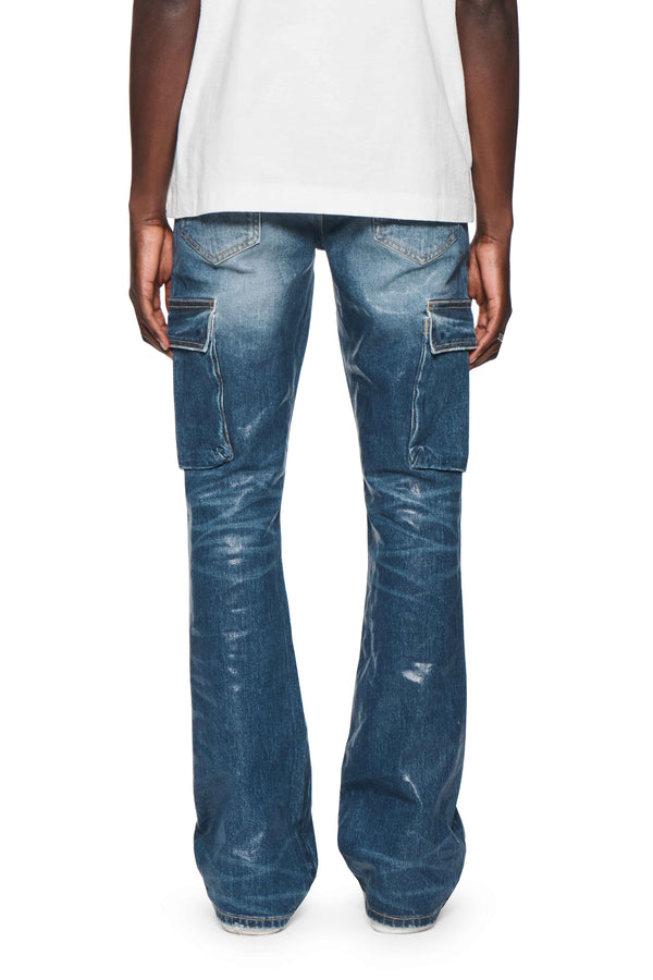 Purple Brand P004 Cargo Vintage Flare Blue