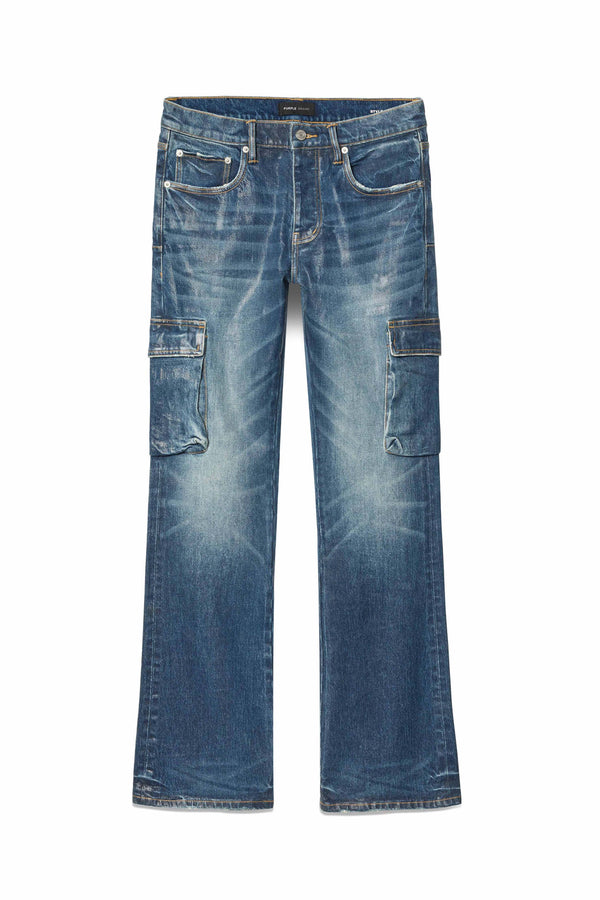 Purple Brand P004 Cargo Vintage Flare Blue