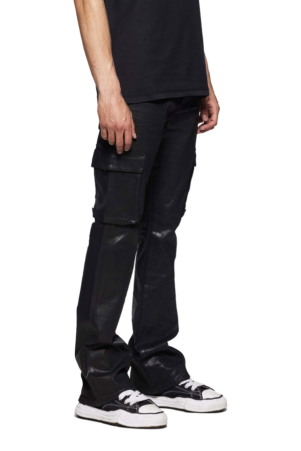 Purple Brand P004 Coated Cargo Flare Black
