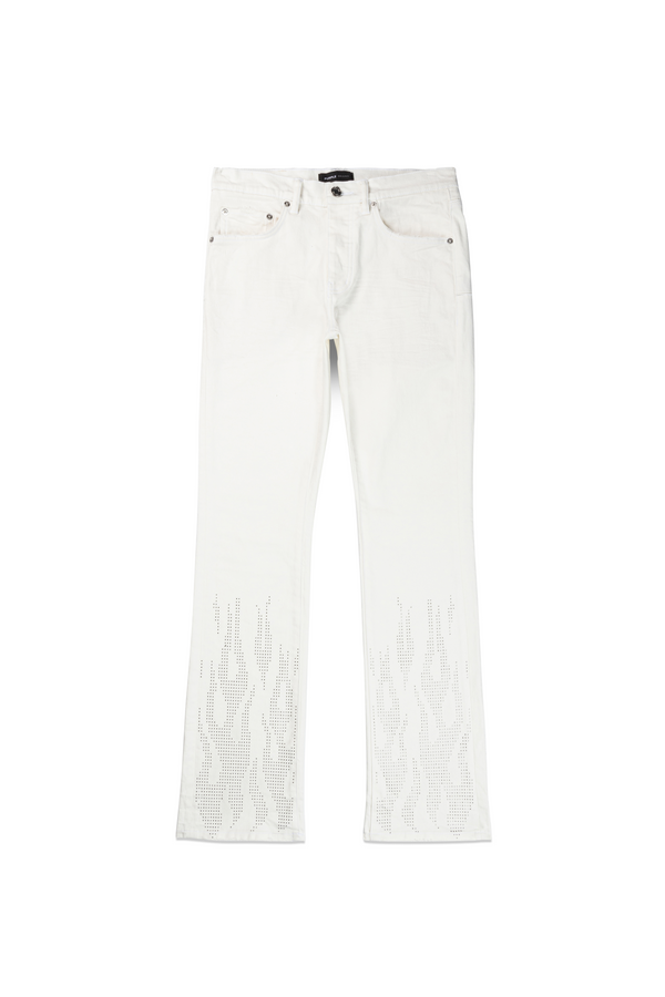 Purple Brand P004 Flamed Flare Off White