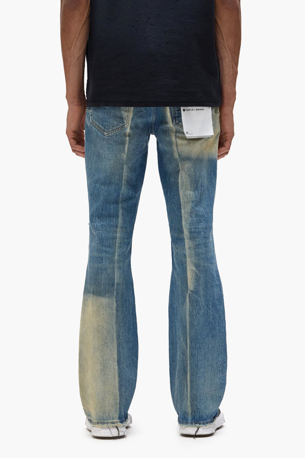 Purple Brand P004 Gaia Blowout Flare Mid Indigo