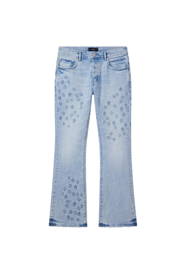 Purple Brand P004 Monogram Embossed Light Indigo