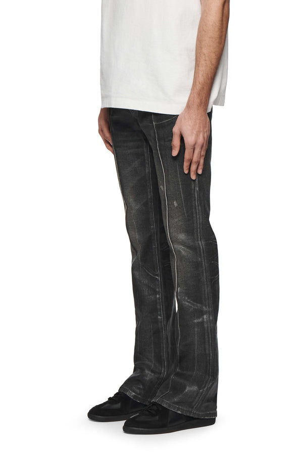 Purple Brand P004 Pintuck Coated Flare Black