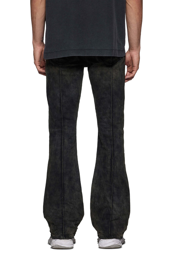 Purple Brand P004 Pintuck Flare Brown