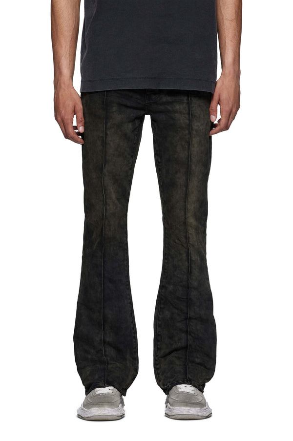 purple brand P004 Pintuck Flare Brown