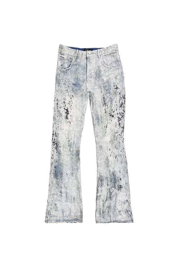 purple brand P004 Worn Camouflage Light Indigo