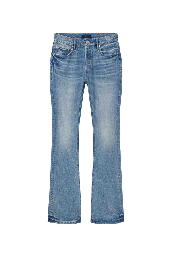 purple brand P004 Worn Flare Light Indigo