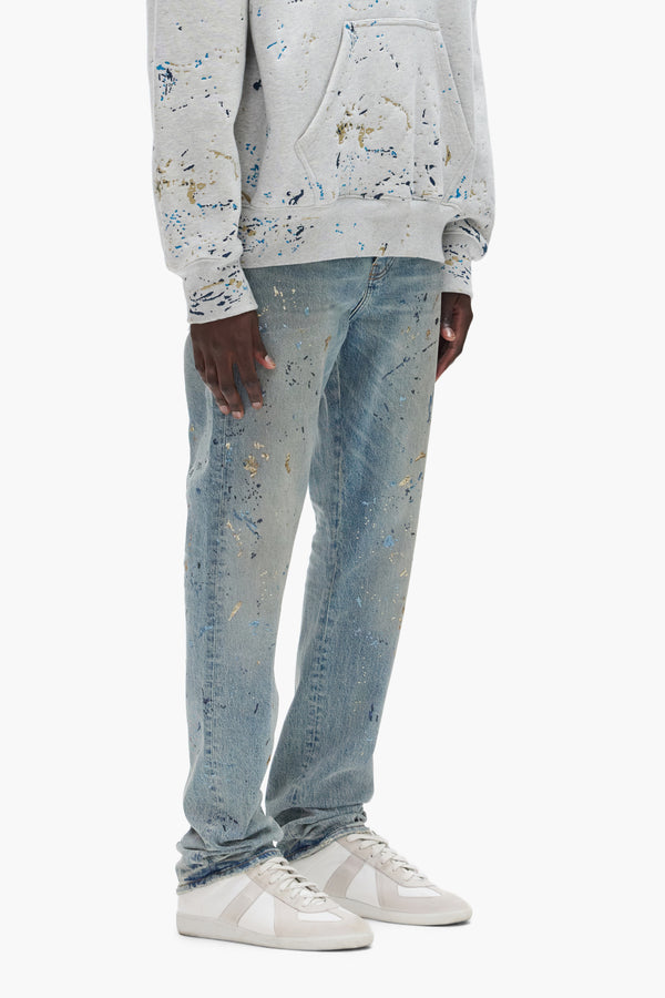 Purple Brand P005 Sequin Splatter Light Indigo