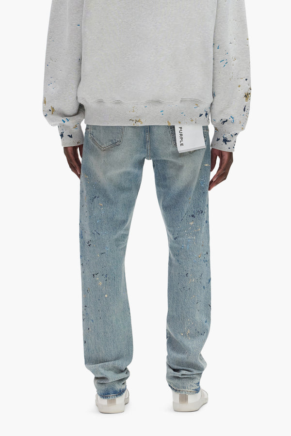 Purple Brand P005 Sequin Splatter Light Indigo