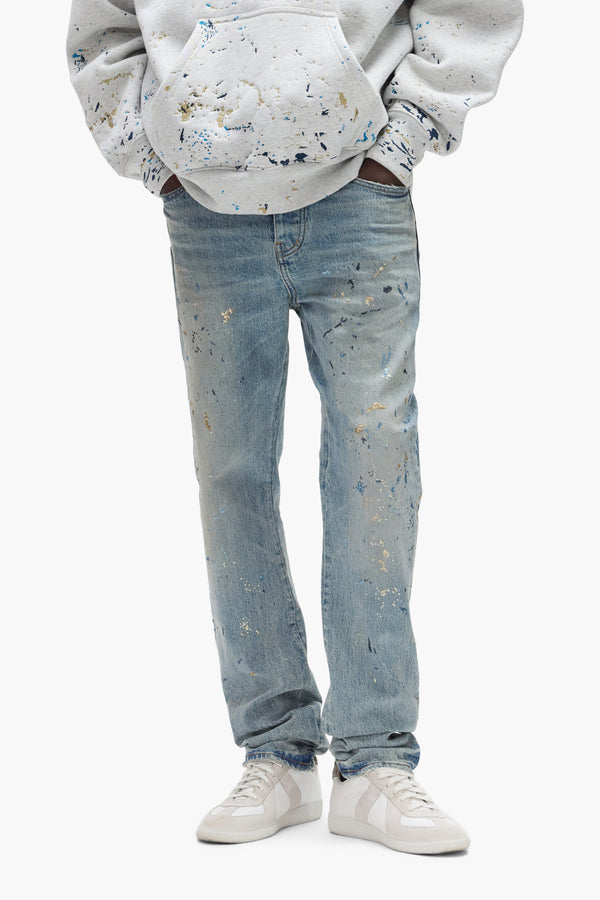 Purple Brand P005 Sequin Splatter Light Indigo