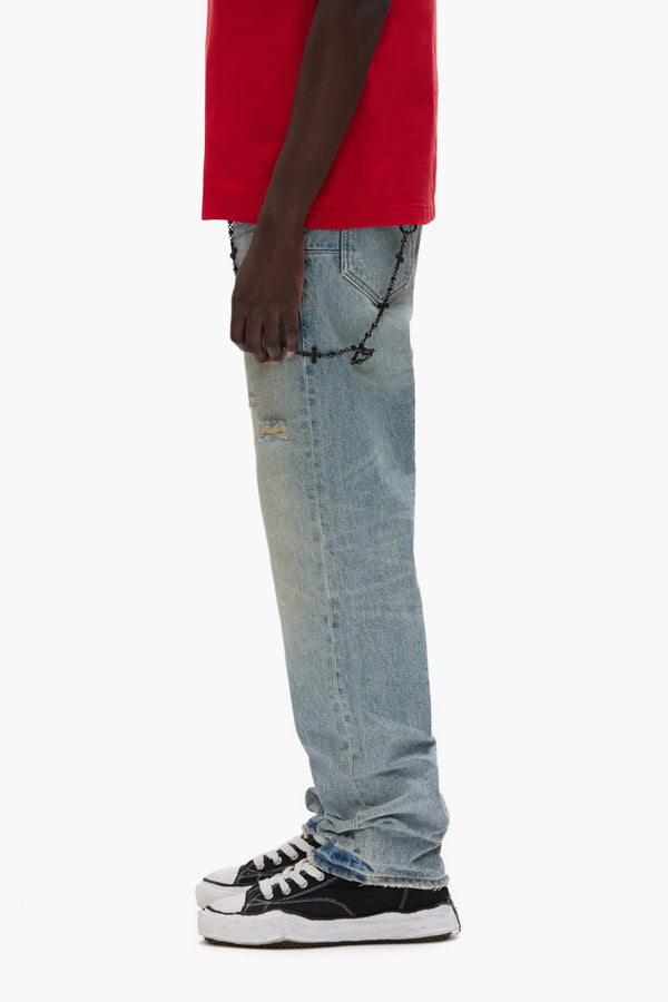 Purple Brand P011 Knee Blowout Light Indigo