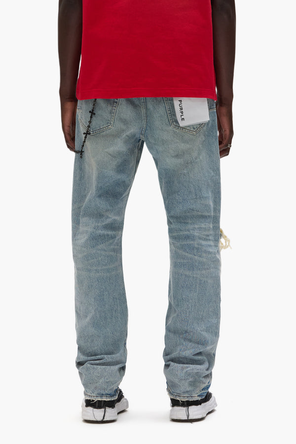 Purple Brand P011 Knee Blowout Light Indigo