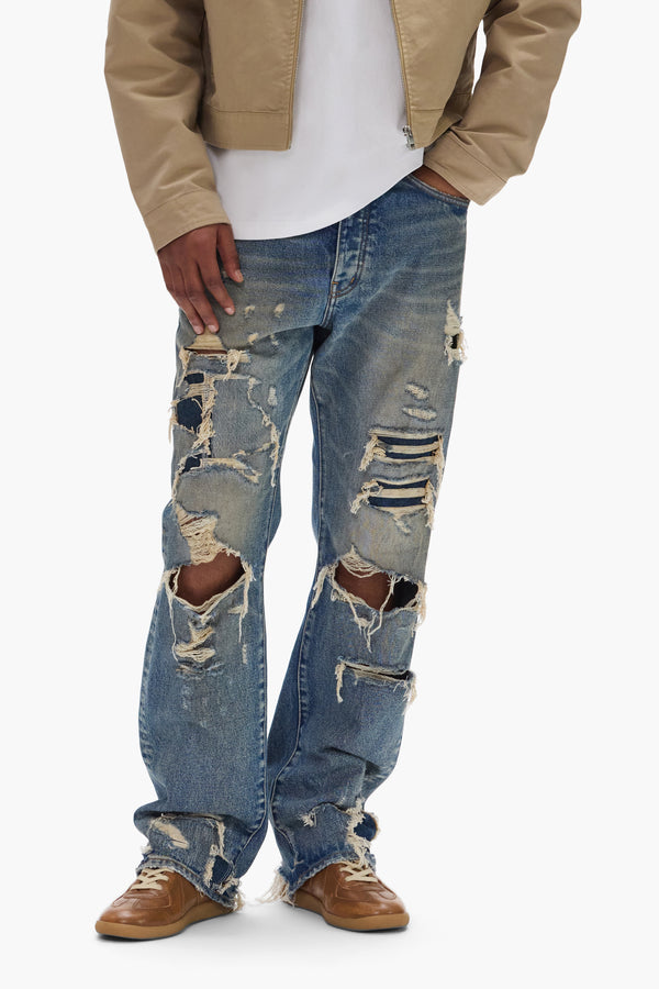 Purple Brand P011 Repair Blowout Mid Indigo